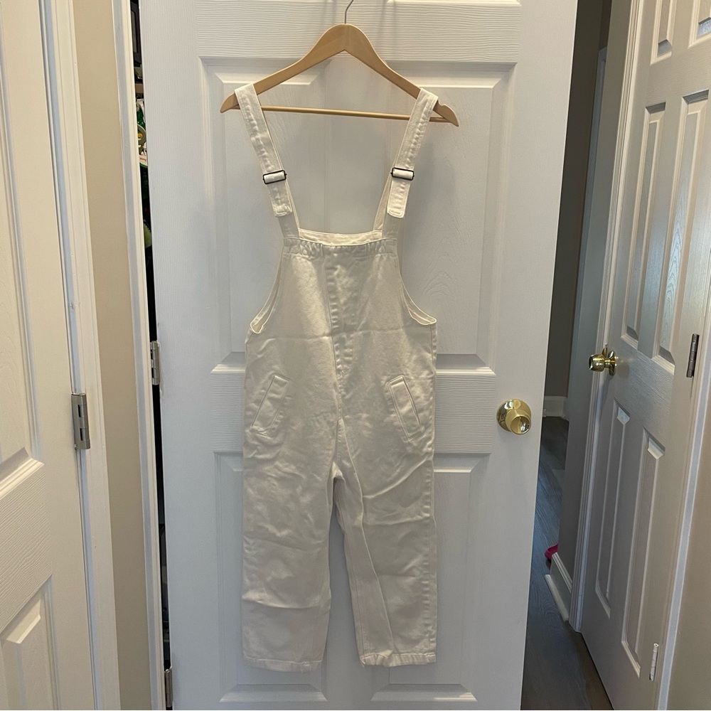 Style Rack Baggy White Overalls Small